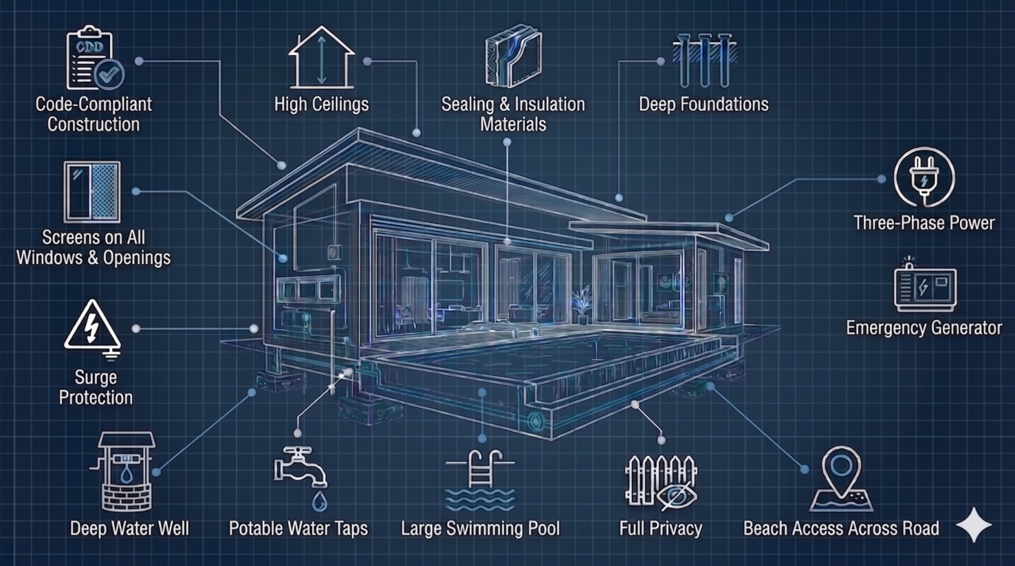 Cahier des charges de construction — tout ce qui est inclus dans une villa
